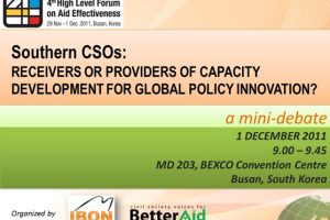 HLF4 mini-debate: Southern CSOs’ role in capacity development for global policy innovation