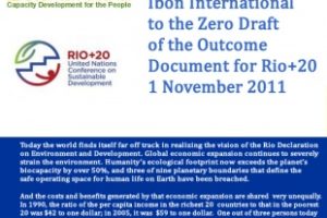Contribution of IBON International to the Zero Draft of the Outcome Document for Rio+20
