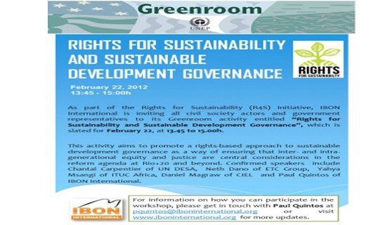 Rights for Sustainability and Sustainable Development Governance