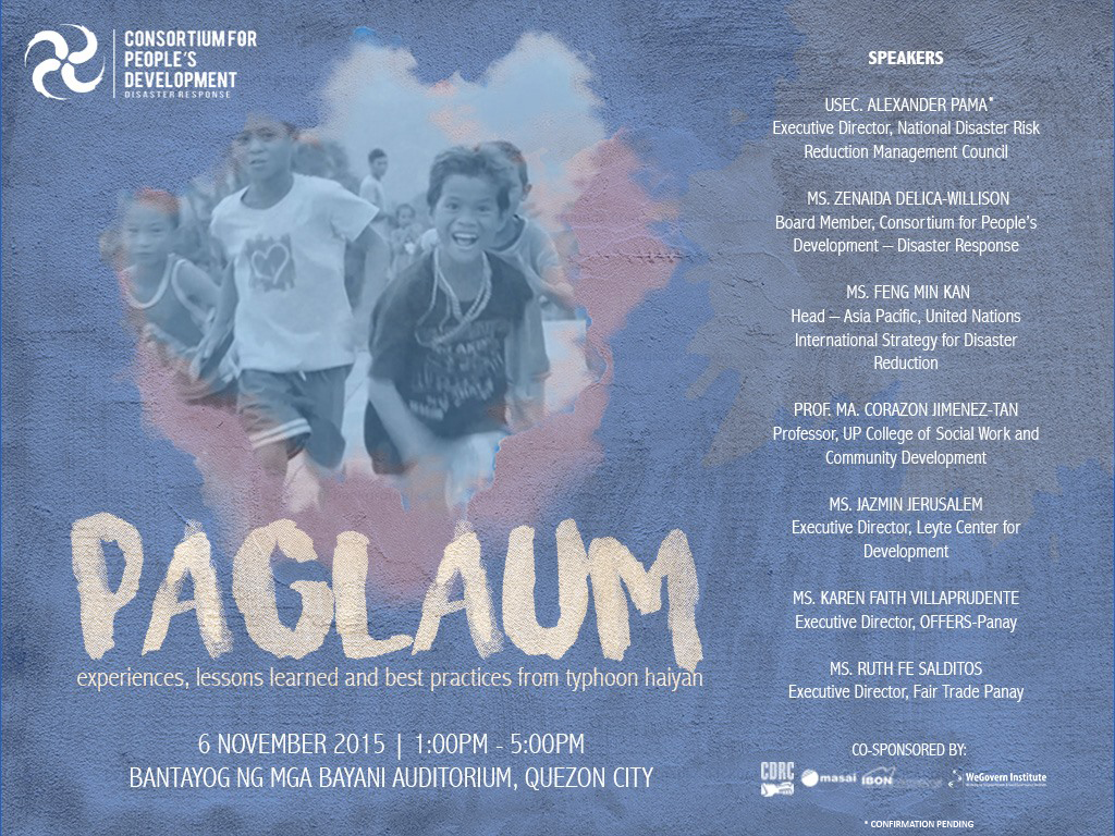 You are currently viewing PAGLAUM: Experiences, Lessons Learned, and Best Practices from Typhoon Haiyan