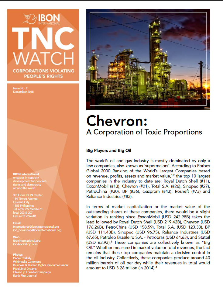 You are currently viewing Chevron: A Corporation of Toxic Proportions