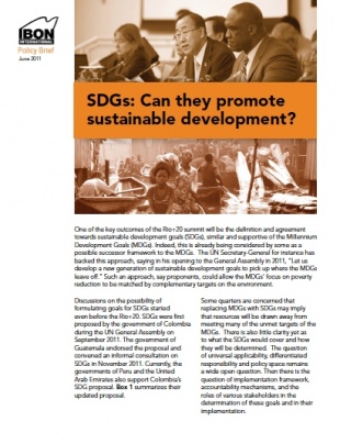 SDGs: Can they promote sustainable development?