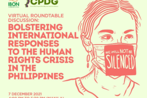 Virtual Roundtable Discussion: Bolstering international responses to the human rights crisis in the Philippines (December 7)