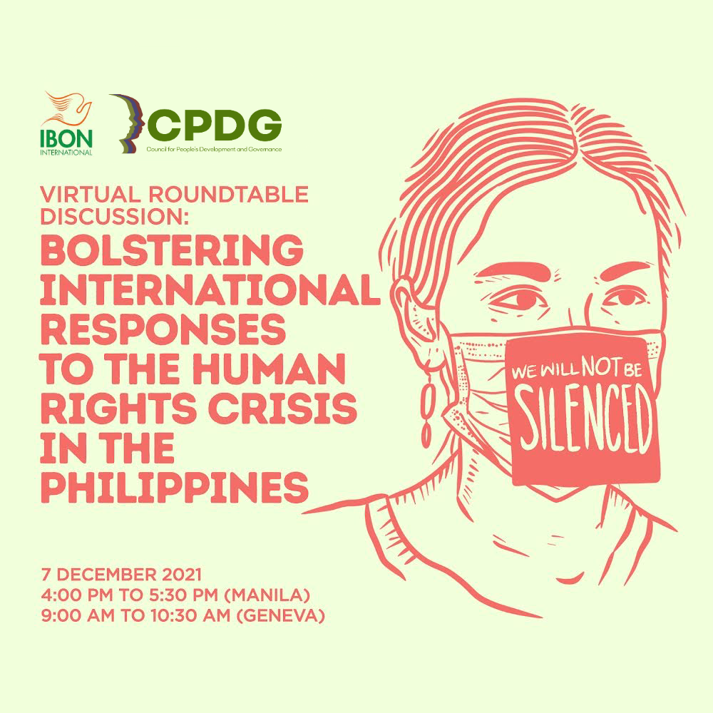 You are currently viewing Virtual Roundtable Discussion: Bolstering international responses to the human rights crisis in the Philippines (December 7)