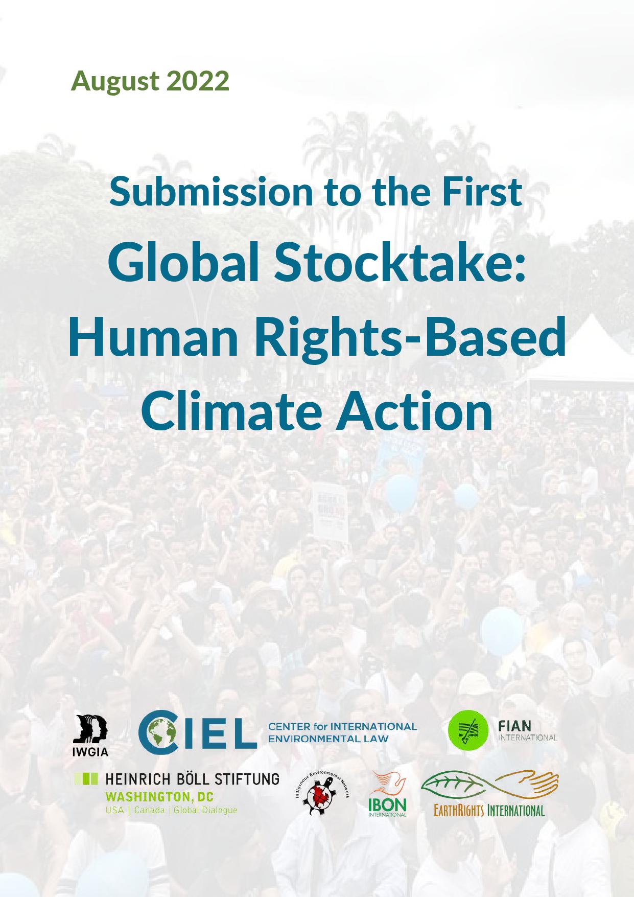 Joint CSO Submission to the First Global Stocktake: Human Rights-Based Climate Action