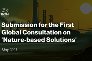Submission for the First Global Consultation on ‘Nature-based Solutions’