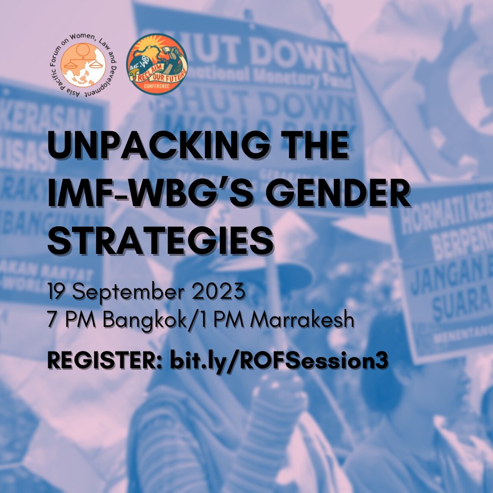 You are currently viewing [WEBINAR] Unpacking the IMF-WBG’s Gender Strategies