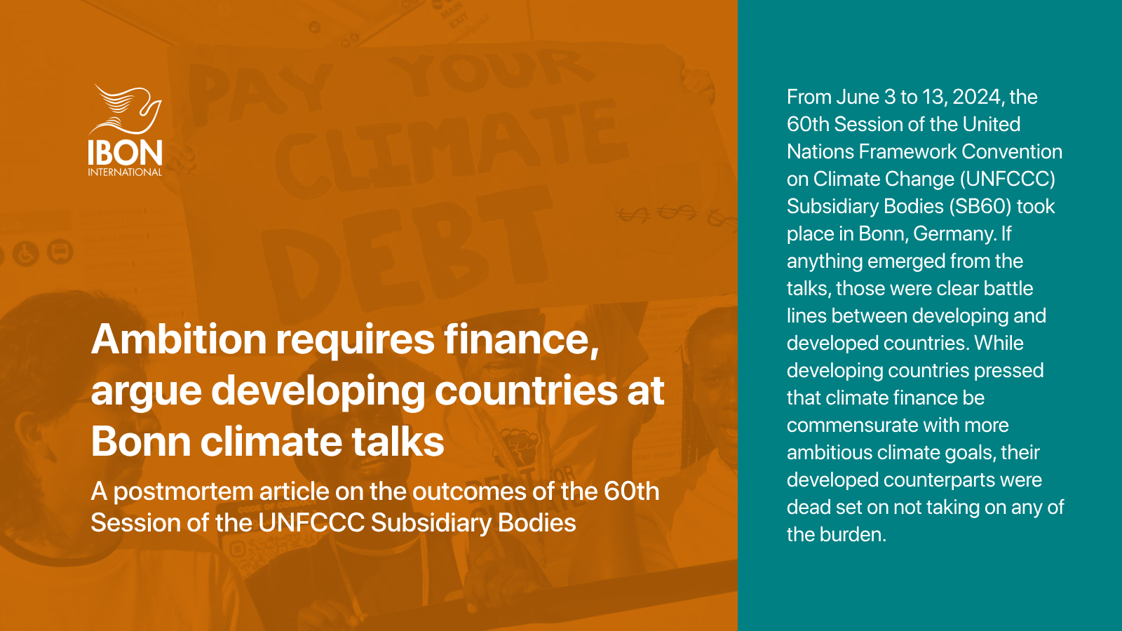 You are currently viewing Ambition requires finance, argue developing countries at Bonn climate talks
