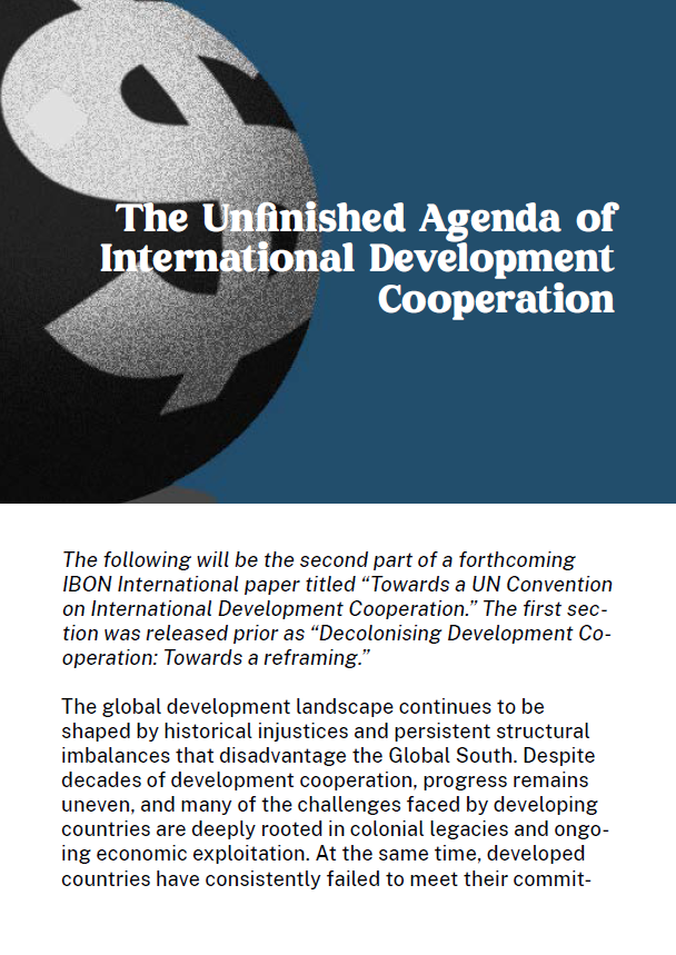 The Unfinished Agenda of International Development Cooperation