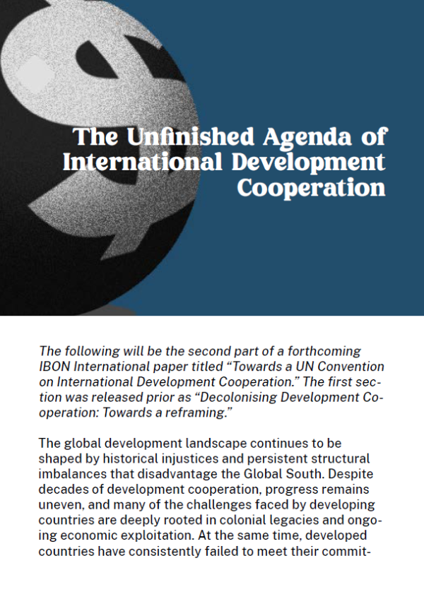 The Unfinished Agenda of International Development Cooperation