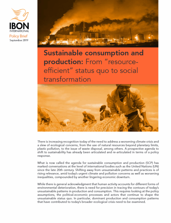 Sustainable consumption and production: From “resource-efficient” status quo to social transformation